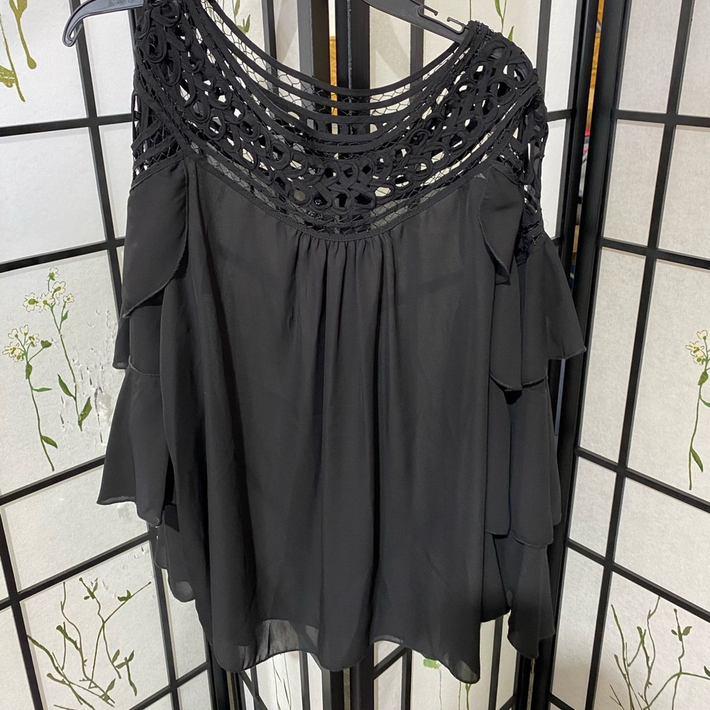Black see through top